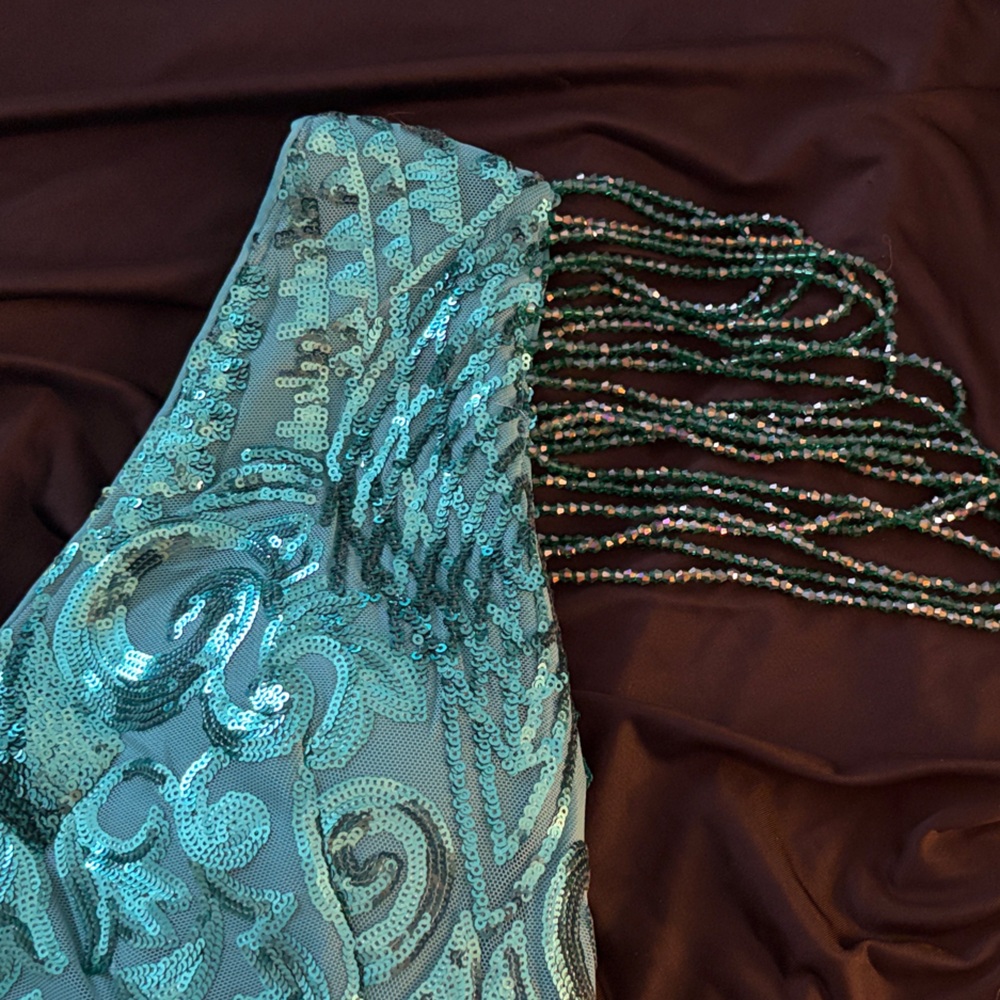 Source Unknown Teal Maxi Dress - Picture 6 of 8
